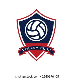 volley ball club emblem logo vector design