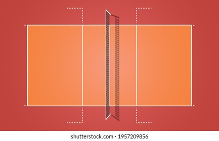 Volley ball field outdoor and indoor vector illustration background design