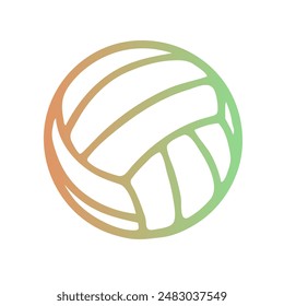 Volley Ball Gradient Art Vector