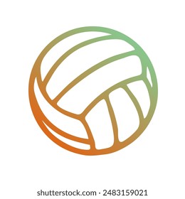 Volley Ball Gradient Art Vector