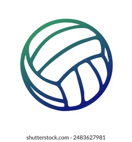 Volley Ball Gradient Art Vector
