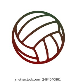 Volley Ball Gradient Art Vector