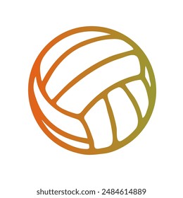 Volley Ball Gradient Art Vector