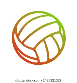Volley Ball Gradient Art Vector