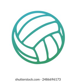 Vector de arte de degradado de bola de voley