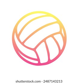Volley Ball Gradient Art Vector