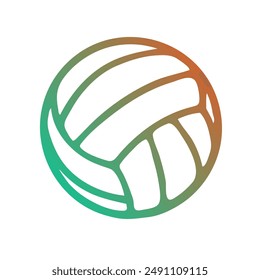 Volley Ball Gradient Art Vector