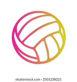 Volley Ball Gradient Art Vektor