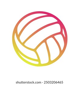 Volley Ball Gradient Art Vector