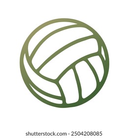 Vector de arte de degradado de pelota de voleibol