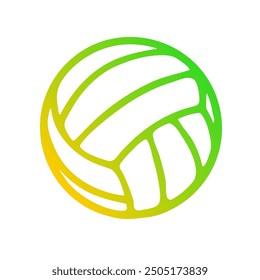 Volley Ball Gradient Art Vector