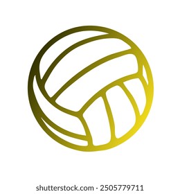 Volley Ball Gradient Art Vector