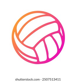 Vector de arte de degradado de pelota de voleibol