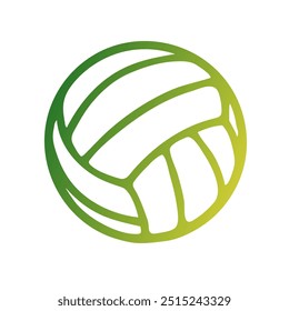 Vector de arte de degradado de pelota de voleibol