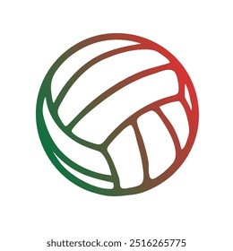 Vector de arte de degradado de pelota de voleibol