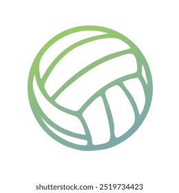 Vector de arte de degradado de pelota de voleibol