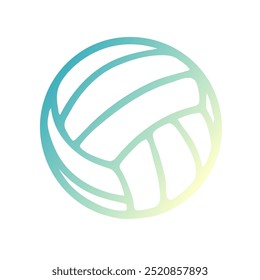 Volley Ball Gradient Art Vector