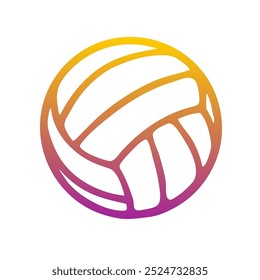 Vector de arte de degradado de pelota de voleibol