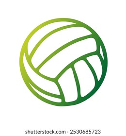 Volley Ball Gradient Art Vector