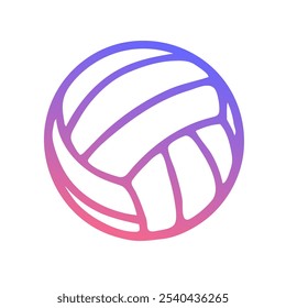 Vector de arte de degradado de pelota de voleibol