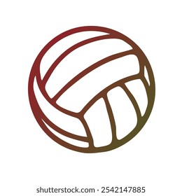 Vector de arte de degradado de pelota de voleibol