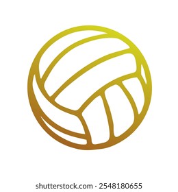 Volley Ball Gradient Art Vector