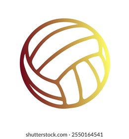 Volley Ball Gradient Art Vector