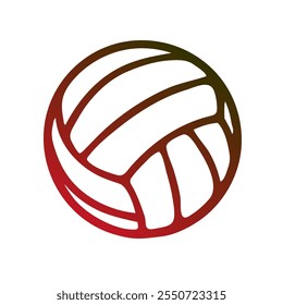 Volley Ball Gradient Art Vector