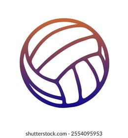 Volley Ball Gradient Art Vector