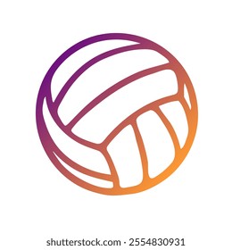 Volley Ball Gradient Art Vector