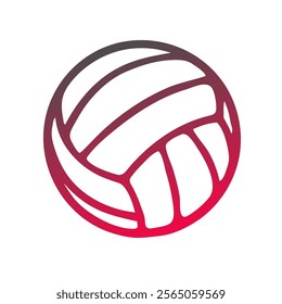 Volley Ball Gradient Art Vector