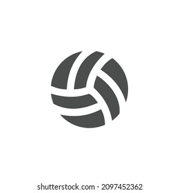 Volley Ball Icon Black and White Vector Graphic