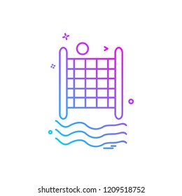 Volley ball icon design vector