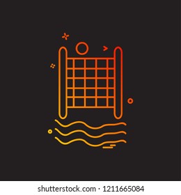 Volley ball icon design vector