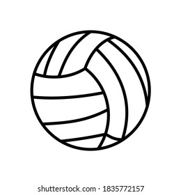 volley ball icon line style vector editable stroke