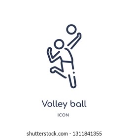 Volley Ball Icon From People Outline Collection. Thin Line Volley Ball Icon Isolated On White Background.