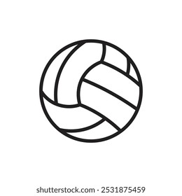 Volley ball icon Simple thin outline