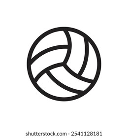Volleyball-Symbol Dünne Linie, flache Illustration