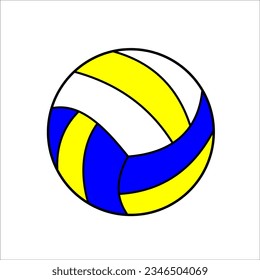 ilustración de diseño vectorial de icono de voleibol editable