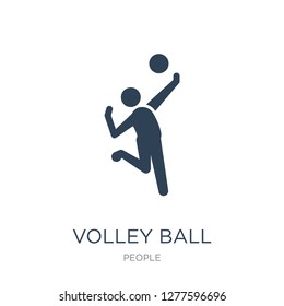 volley ball icon vector on white background, volley ball trendy filled icons from People collection, volley ball vector illustration