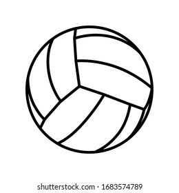 Volley Ball Icon Vector Sign And Symbol Isolated On White Background.