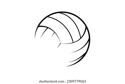 Volley ball icon vector sign and symbol isolated on white background.