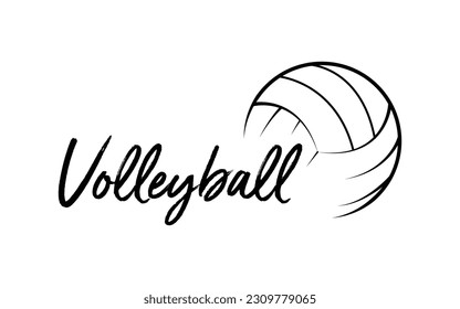 Volley ball icon vector sign and symbol isolated on white background.