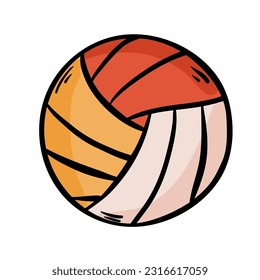Volley ball icon vector sign and symbol isolated on white background