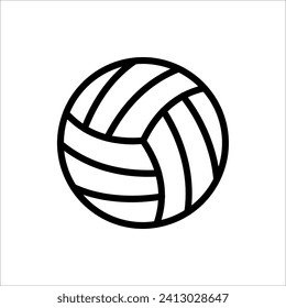 Volley ball icon vector sign and symbol isolated on white background.