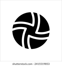 Volley ball icon vector sign and symbol isolated on white background.