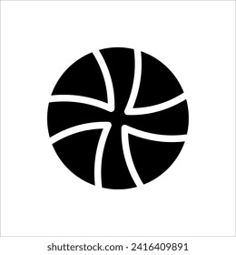 Volley ball icon vector sign and symbol isolated on white background.
