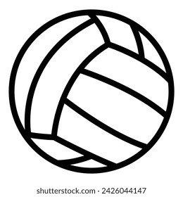 Volleyball-Ikone Vektor-Zeichen und Symbol isoliert auf weißem Hintergrund.