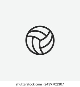 Volley ball icon vector sign and symbol isolated on white background. sports activity play.