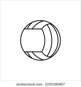 Estilo vectorial del icono de voleibol de fondo blanco